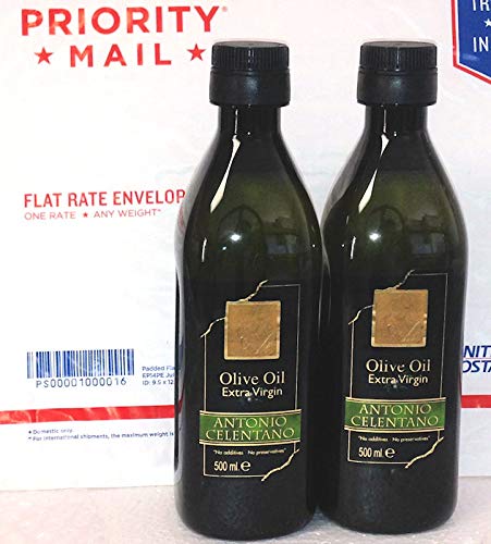 Antonio Celentano 100% Unadulterated Extra Virgin Olive Oil - 500 ml PET Bottle 2 pack