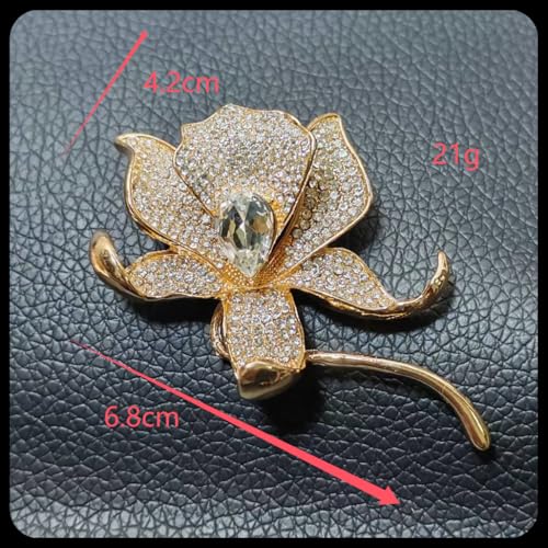 Image of Brooch Pins for Women,Pearl Crystal Gold Brooch Jewelry