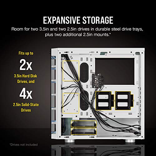 Corsair Midi Tower PC, Blanc, iCUE 465X RGB