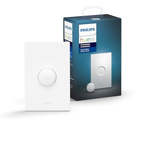 Philips Hue Wireless Smart Light Switch Button, White - 1 Pack - Portable and Battery Powered - Smart Home Control - Requires Hue Bridge - Easy, No-Wire Installation