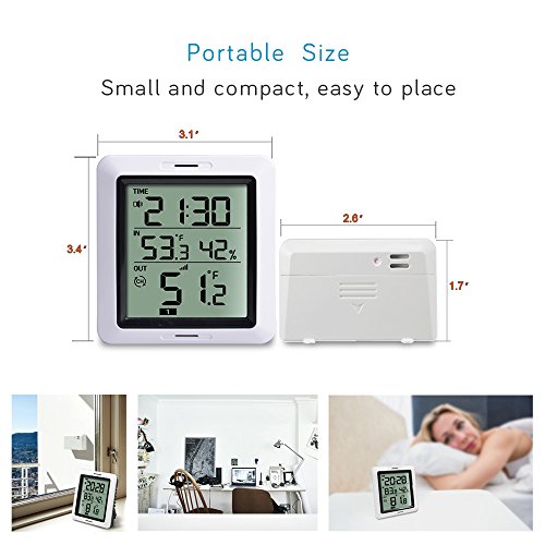 ECOWITT WH0280 Indoor Outdoor Thermometer Digital Hygrometer Temperature Humidity Monitor with Remote Temperature Sensor - Thumbnail 2