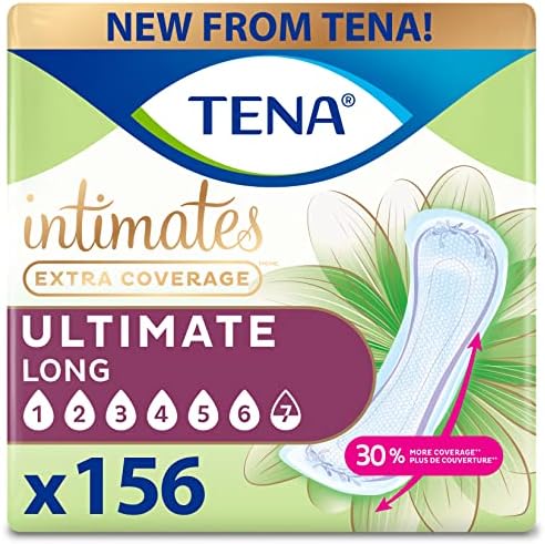 TENA Incontinence Pads, Bladder Control & Postpartum for Women, Ultimate Absorbency, Long Length, Intimates - 156 Count