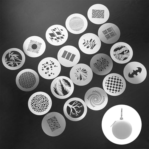 Gobo Patterns Basic Amazon.com : 20Pcs Round Gobos Kit for Optical Snoot,66mm/2.6in Metal ...