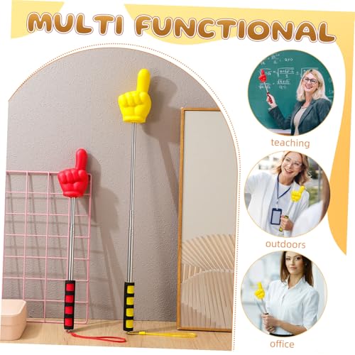 Puntero de mano extensible VALICLUD de 2 piezas con punta de dedo para aula 3