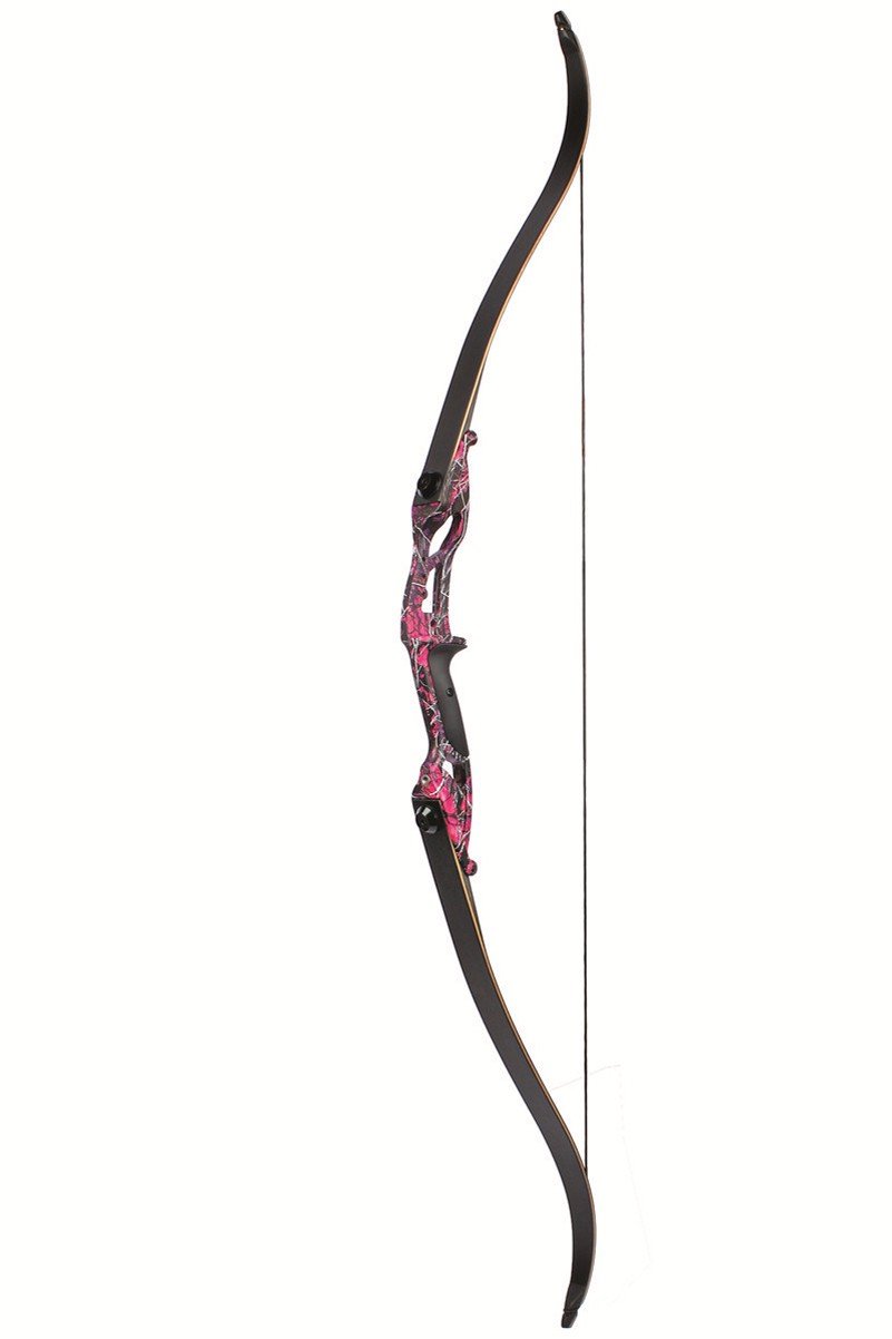 30lbs Metal Riser Recurve Bow 56 inch American Hunting Bow Traditional Long Bow Hunting Archery in Purple Red Color