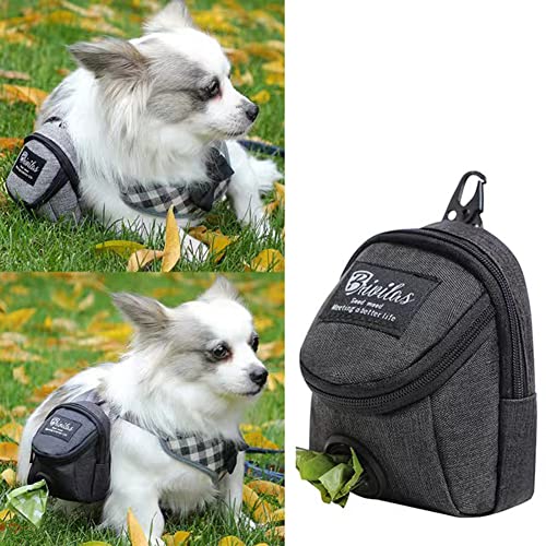 LILUONGS Bolsa para excrementos de perros, dispensador de bolsas de excrementos para perros, dispositivo portátil con 1 manos libres y soporte de metal, dispensador de lino Cover