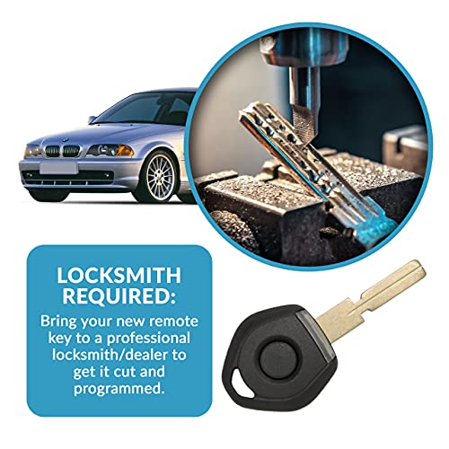 Keyless2Go Replacement for New Uncut Transponder Ignition Car Key HU58 (4-Track)