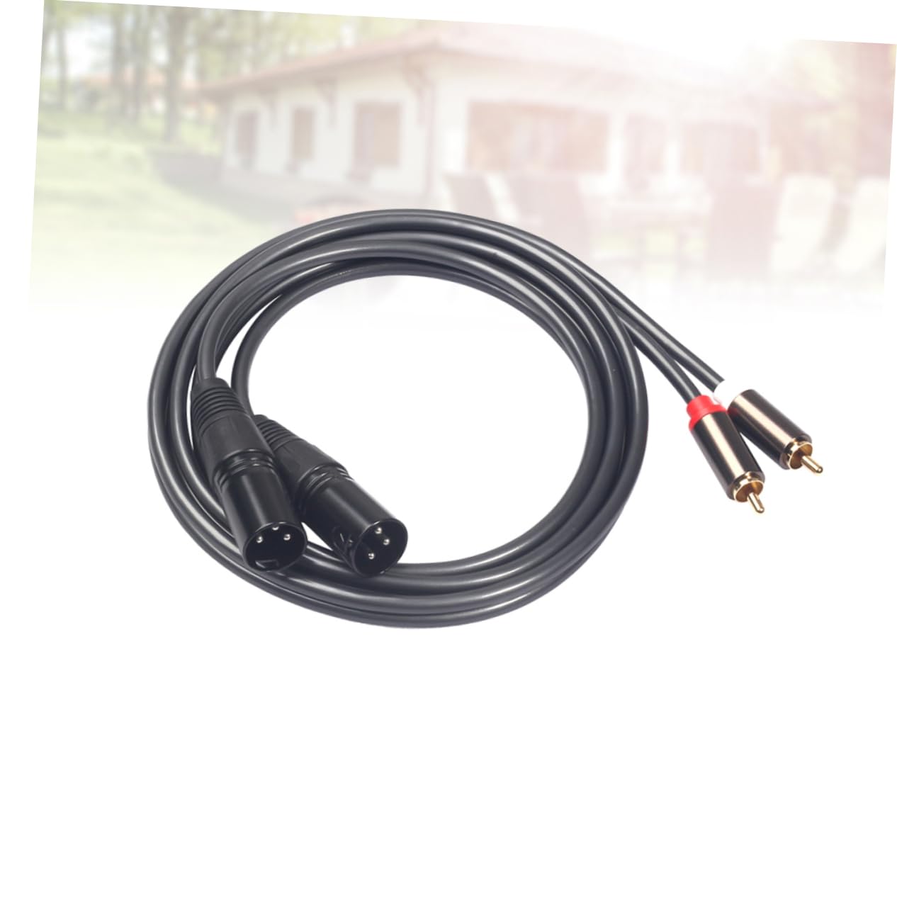HOMSFOU Speaker Wire Adapter to Converter Dual Male to Dual Male Signal Patch Cable