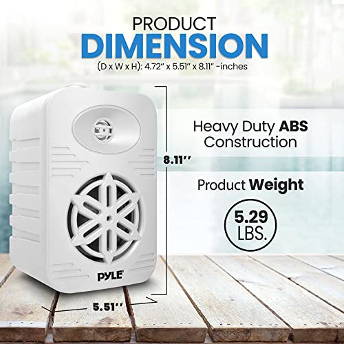 Image of Pyle 300 Watt Waterproof Indoor Outdoor Speakers and 200W Bluetooth Stereo Amplifier Bundle