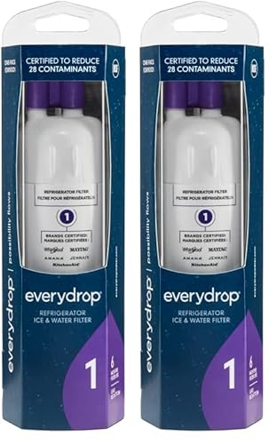 Image of Everydrop by Whirlpool Ice and Water Refrigerator Filter 1, EDR1RXD1, Purple (Pack of 2)