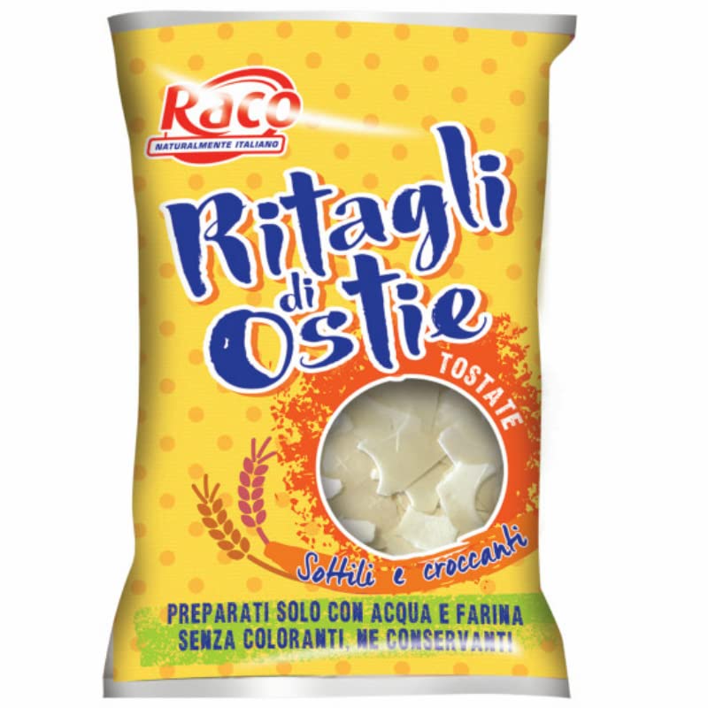 10 confezioni di Ritagli di ostie 600 gr. (10 buste da 60 gr.cadauna) croccanti e leggere.
