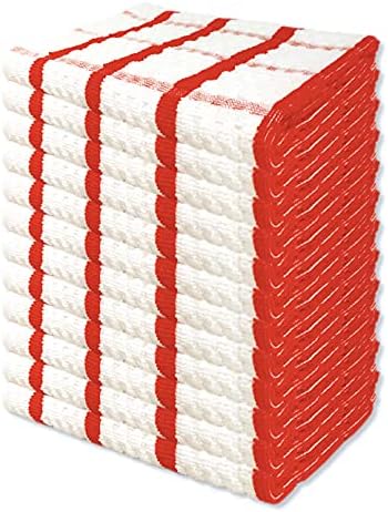 A & B TRADERS Kitchen Towels 100% Cotton Tea Towels Packs of 6 or 12 Super Absorbent Bar Towel Large Size (50 x 70 cm) (Grey, 6)