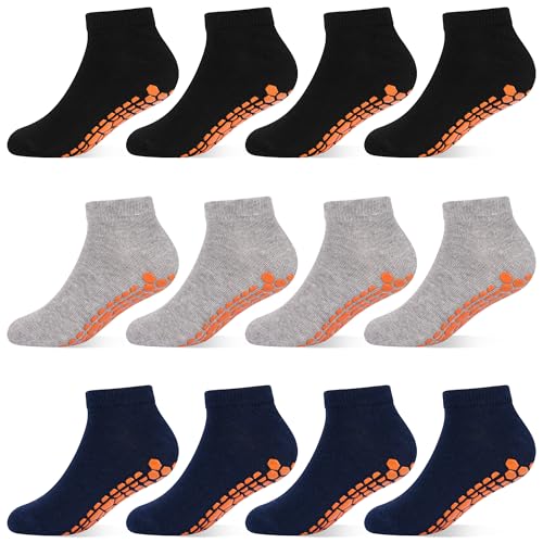 Image of HYCLES Toddler Girl Socks, 12 Pairs Non Slip Ankle Toddler Socks for 1-7 Years Baby Girls Kids