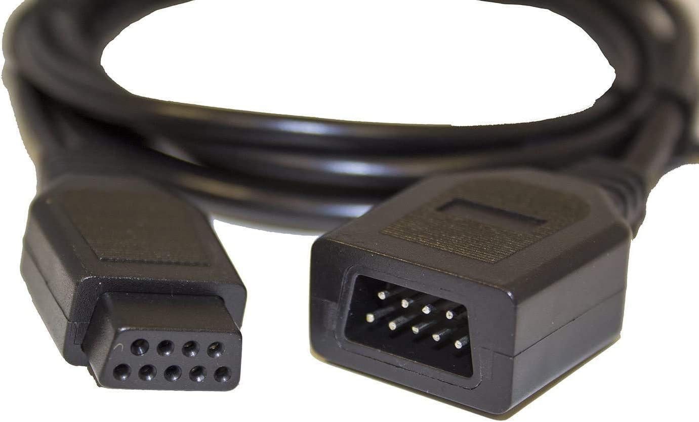 2 Packs 6ft Replacement Extension Cord Cable for Sega Genesis 2/3 Controller Extension Cord
