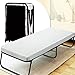 Quictent Heavy Duty Folding Bed with Two Extra Support Belts, 300 lbs Max Weight Capacity, Guest Bed, Daybed with 3D Stretch Knit Material Cover Mattress and Storage Bag