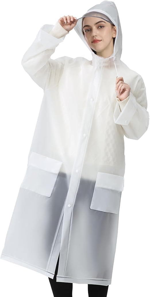 Victoper Waterdichte poncho voor volwassenen, herbruikbare regenponcho voor volwassenen, waterdichte poncho voor volwassenen, lichtgewicht, waterdichte regenjas voor buiten, wandelen, kamperen