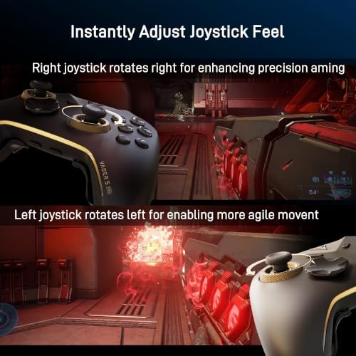 Image of FLYDIGI Vader 5 Pro PC Controller, FORCEFLEX Joysticks, 3ms Low Latency | FORCESWITCH Triggers, 8 Remappable Buttons, Triggers & Grips 4-Motor Vibration, 1000mAh Battery, 3 Connection Methods