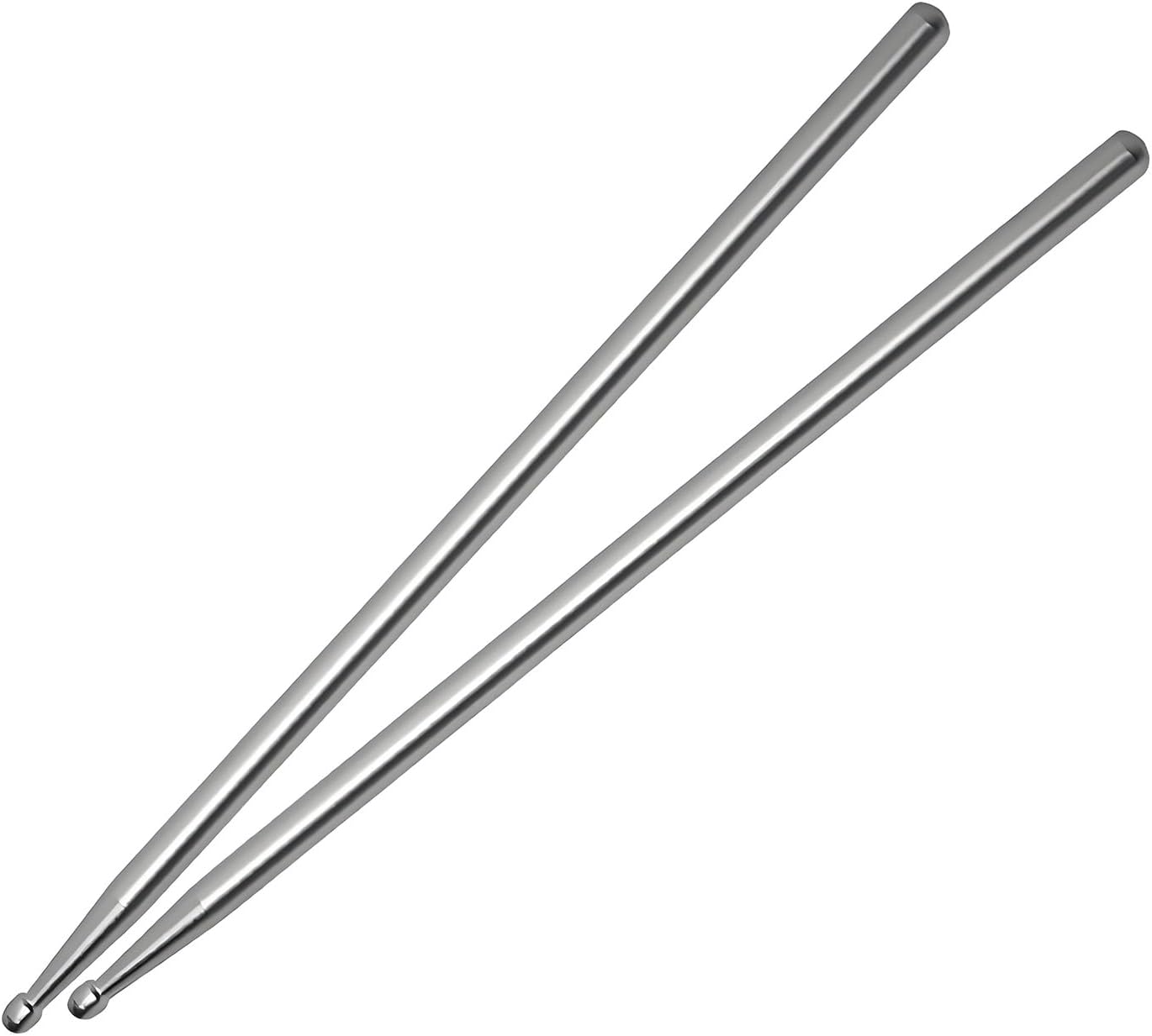 1 Pair 5A Classic Metal Drum Sticks, Aluminium Alloy Professional Durable Drum Sticks, Portable Percussion Instrument Accessories Silver