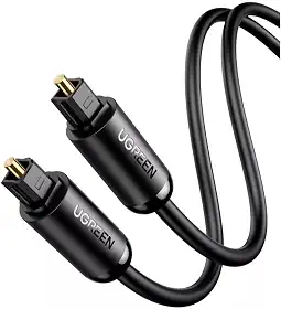 QCYDOBRASIL Cabo de Áudio Toslink Óptico Digital Macho-Macho 2 Metros Preto Cabo de Áudio de Fibra Óptica Conexão Plug and Play Som Alta Performnace