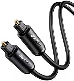 QCYDOBRASIL Cabo de Áudio Toslink Óptico Digital Macho-Macho 2 Metros Preto Cabo de Áudio de Fibra Óptica Conexão Plug and Play Som Alta Performnace