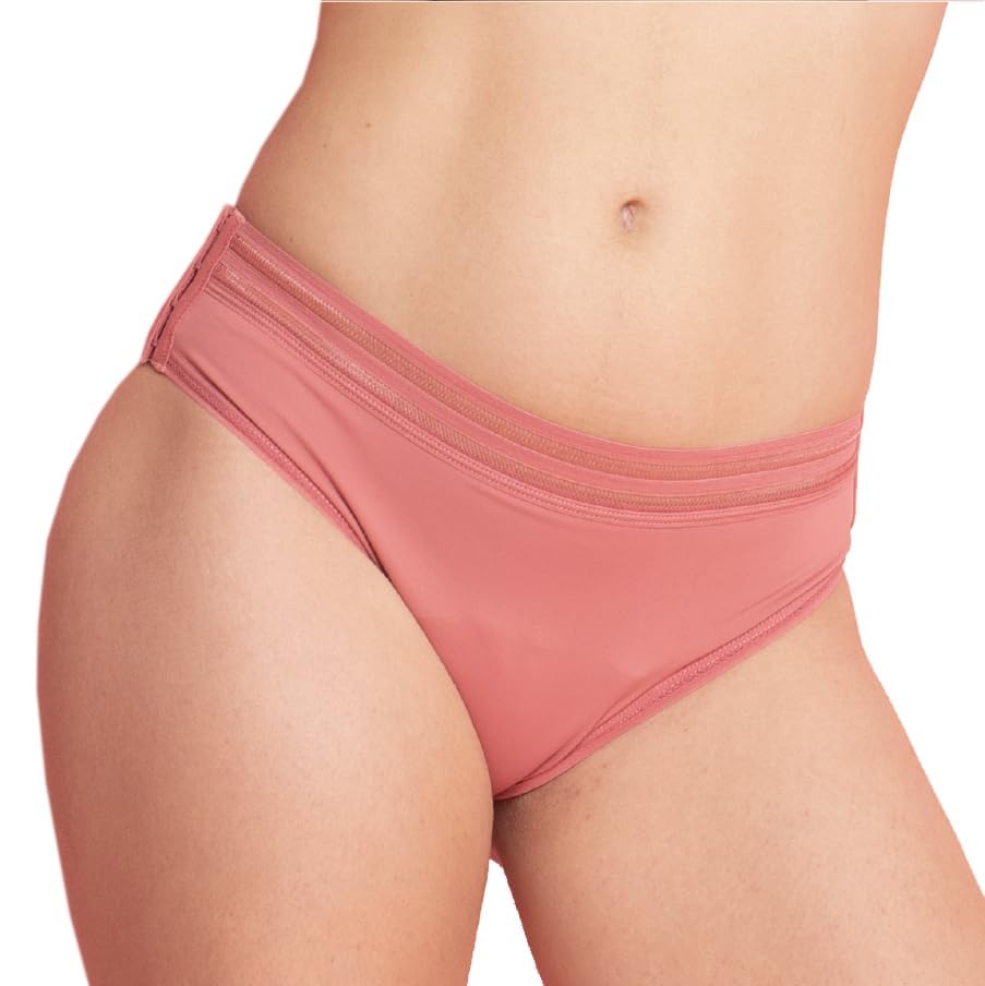 Beppy Panties CORAL (Pink/Rosa) 2 Menstruations-Slips - Periodenslips, mit Clips verstellbar, seitlich öffnen - für mehr Freiheit und Komfort während der Periode (XL)