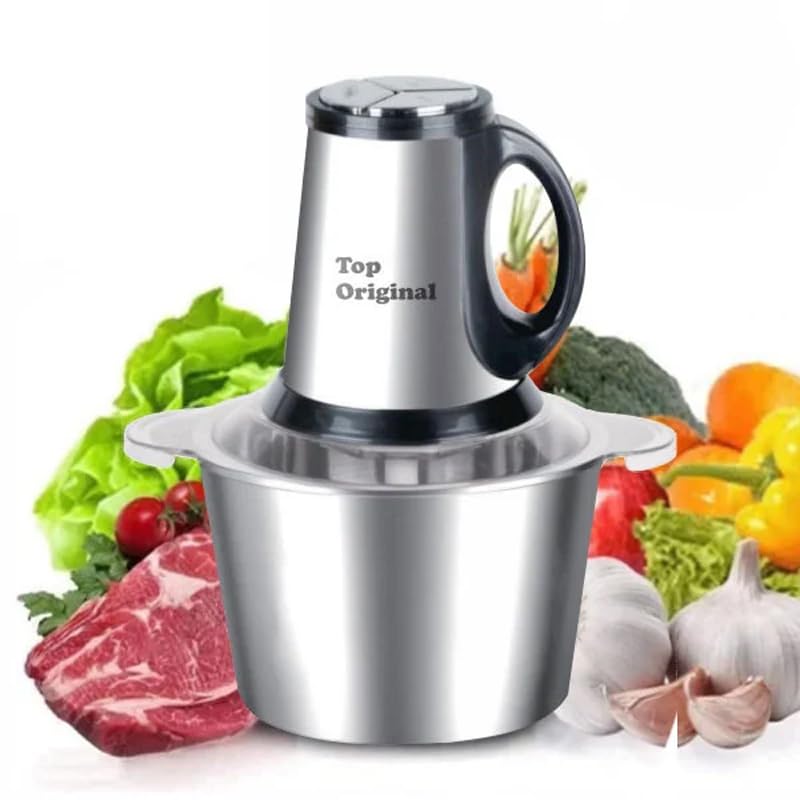 3 Liter Stainless Steel Food Chopper Meat Grinder Effortlessly Slice Dice Foods Processor 200w 4 Blades Powerful