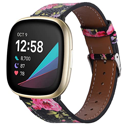 Linklife ���U�[�o���h Fitbit Versa 4�o���h/Fitbit Versa 3�o���h/Sense 2�o���h/Fitbit Sense�E�H�b�`�o���h ���f�B�[�X �����Y �N���V�b�N���U�[���X�g�o���h�X�g���b�v (1�A�t�����[�s���N)