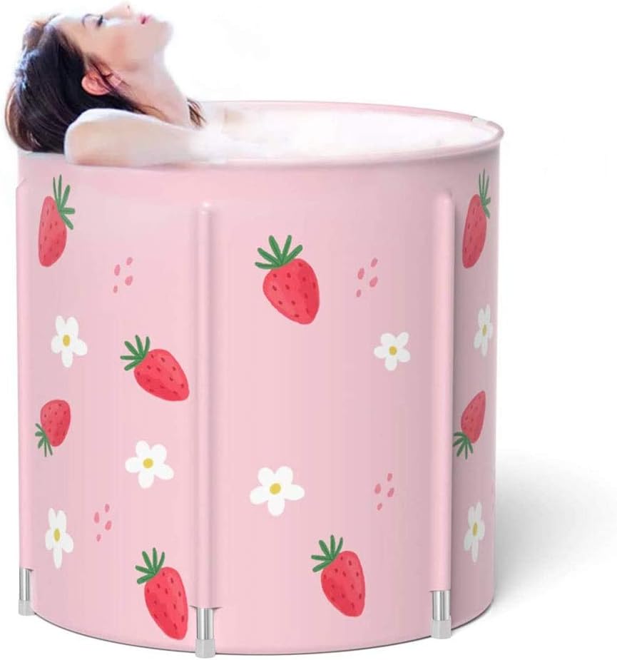 MQQ Bañera Plegable Portátil, Baño Familiar Separado SPA Tina, Bañera Ecológica para Estancamiento De Ducha, Mantenimiento Eficiente De La Temperatura 27.5''x26''x26 ''