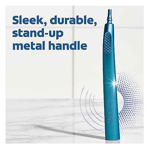 Colgate 360 Floss Tip Replaceable Head Toothbrush Starter Kit, 2 Brush Heads and Metal Handle - image 6