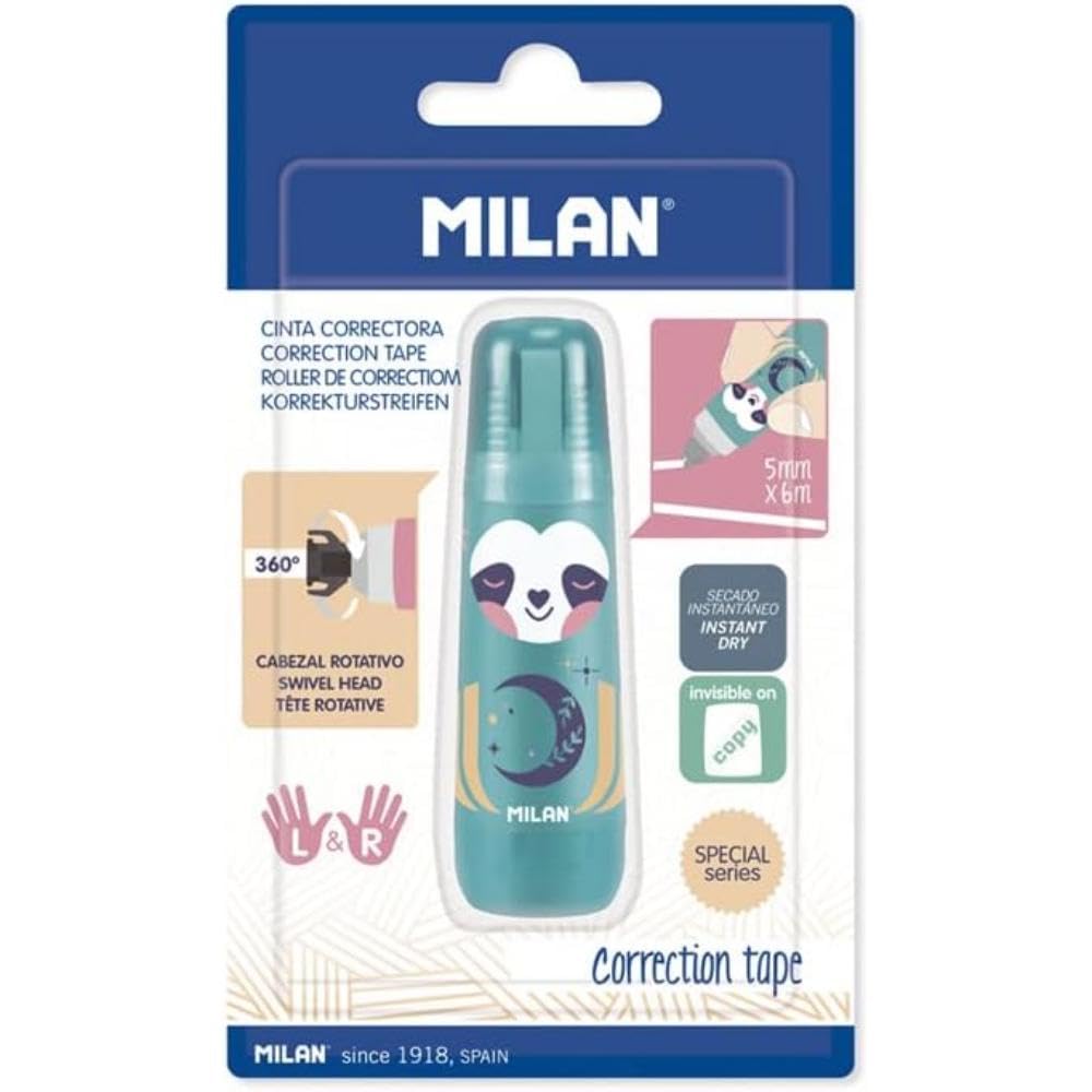 Blíster cinta correctora cilíndrica 5 mm x 6 m Cuddles MILAN, BWM10340CD