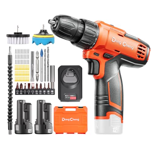 Image of DongCheng 12V Cordless Drill Machine with 2*2000mAh Battery + Fast Charger