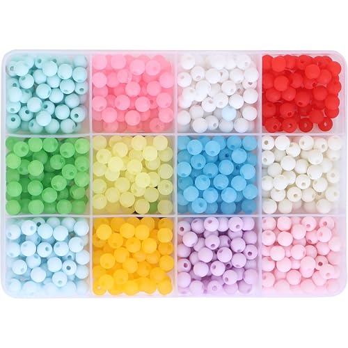 Image of Ambitieux DIY Bracelet Making Kit for Girls - 12 Types Colorful Beads with Charms, Elastic Thread, Earrings, Clasps & Rings - Jewellery Craft Kit for Kids, Birthday Return Gift, Rakhi Special Set for 2 3 4 5 6 7 8 9 10 years (6mm Moon matt)