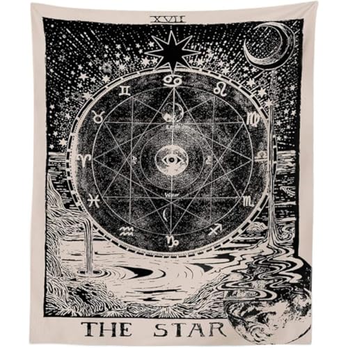 Tenture murale tarot pour créer un coin méditation et astrologie zen.