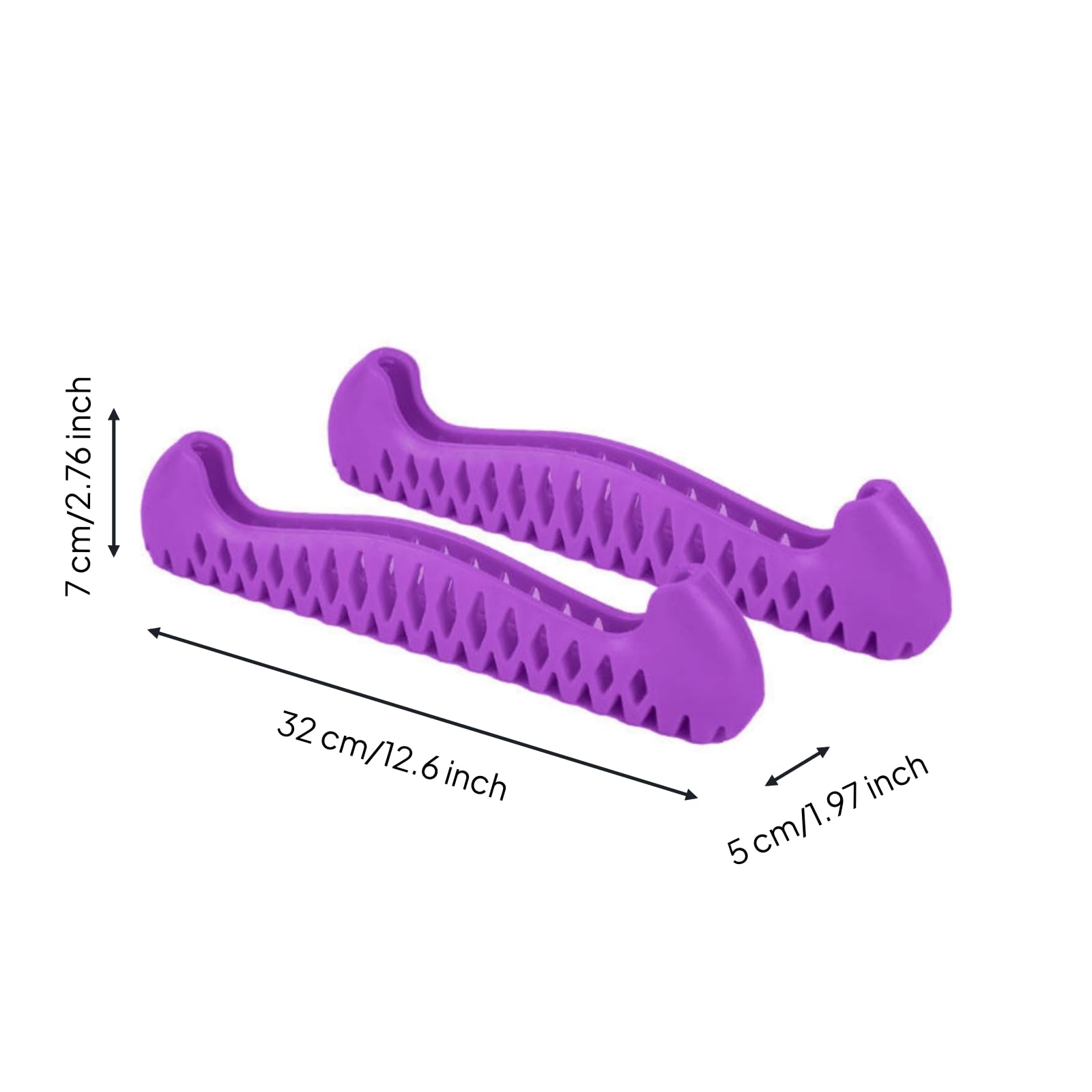 Protection pour Patins Garde Lames Couverture Patins Accessoire Sport Résistant à l'usure Matériau TPU Convient au Stockage des Patins Déplacement Hors Glace, Purple, 34-40