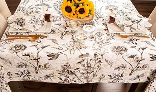 Dii Botanical Print Tabletop Collection, 60X84 Tablecloth #TOP3