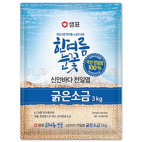 真夏の雪花 韓国産 天日塩 (あら塩) 3kg x 1袋 / 6,7,8月限定生産 センピョ 粗塩 韓国食材 調味料 泉標 sempio セムピョ