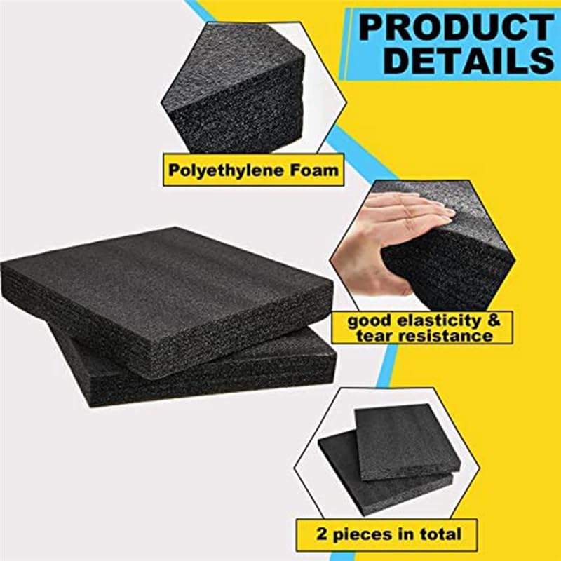 Feuille de mousse de polyéthylène 40,6 x 30,5 x 5,1 cm d'épaisseur pour travaux manuels