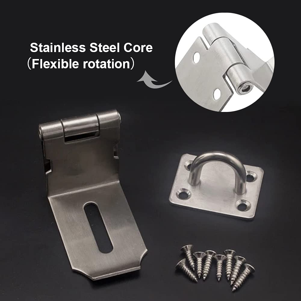 Lucchetto Ad Angolo Retto In Acciaio Inox - 2 Pezzi Con Viti Per Porte, Finestre E Cancelli - Foto 3