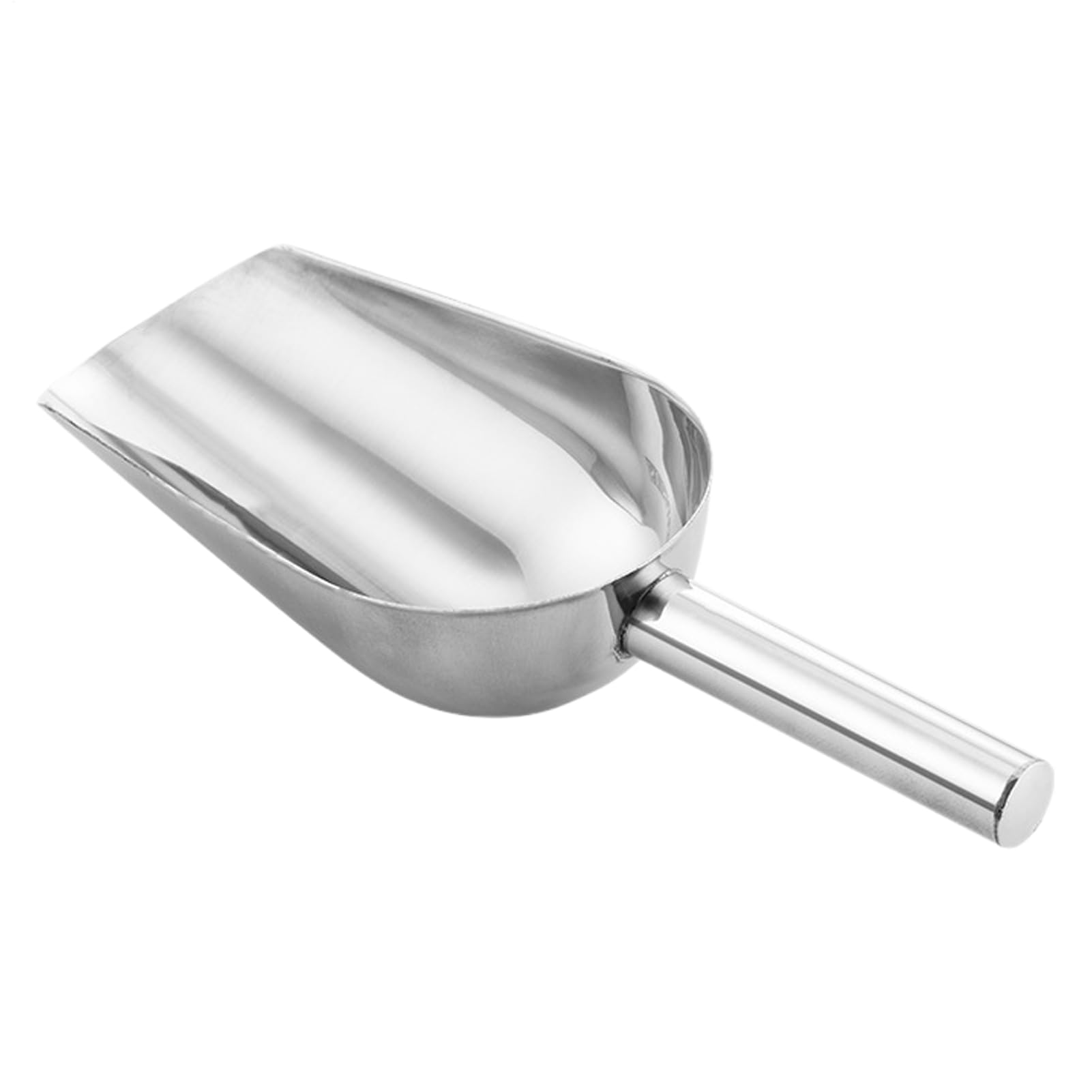 Metal Ice Shovel Scooper - Multifunctional Thick Stainless Steel Shovel - Food Scoops for Ice Cubes,Popcorn,Flour,Candy,Pet Foods,Dishwasher Safe,for Kitchen, Bar, Party, Wedding, Buffet