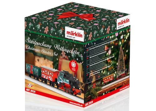 Märklin Start up 29124 - Startpackung Weihnachten mit Dampflok, Personenwagen und Güterwagen in weihnachtlicher Gestaltung, Spur H0, ab 6 Jahren - ideal für den Einstieg in die Modellbahnwelt Märklin Start up 29124 - Startpackung Weihnachten mit Dampflok, Personenwagen und Güterwagen in weihnachtlicher Gestaltung, Spur H0, ab 6 Jahren - ideal für den Einstieg in die Modellbahnwelt