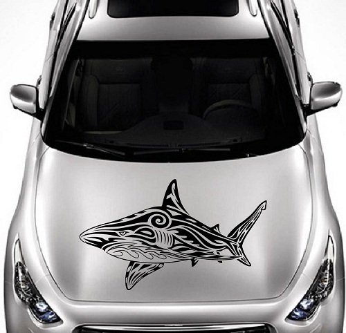 Lot de 1 autocollant décoratif autocollant motif requin