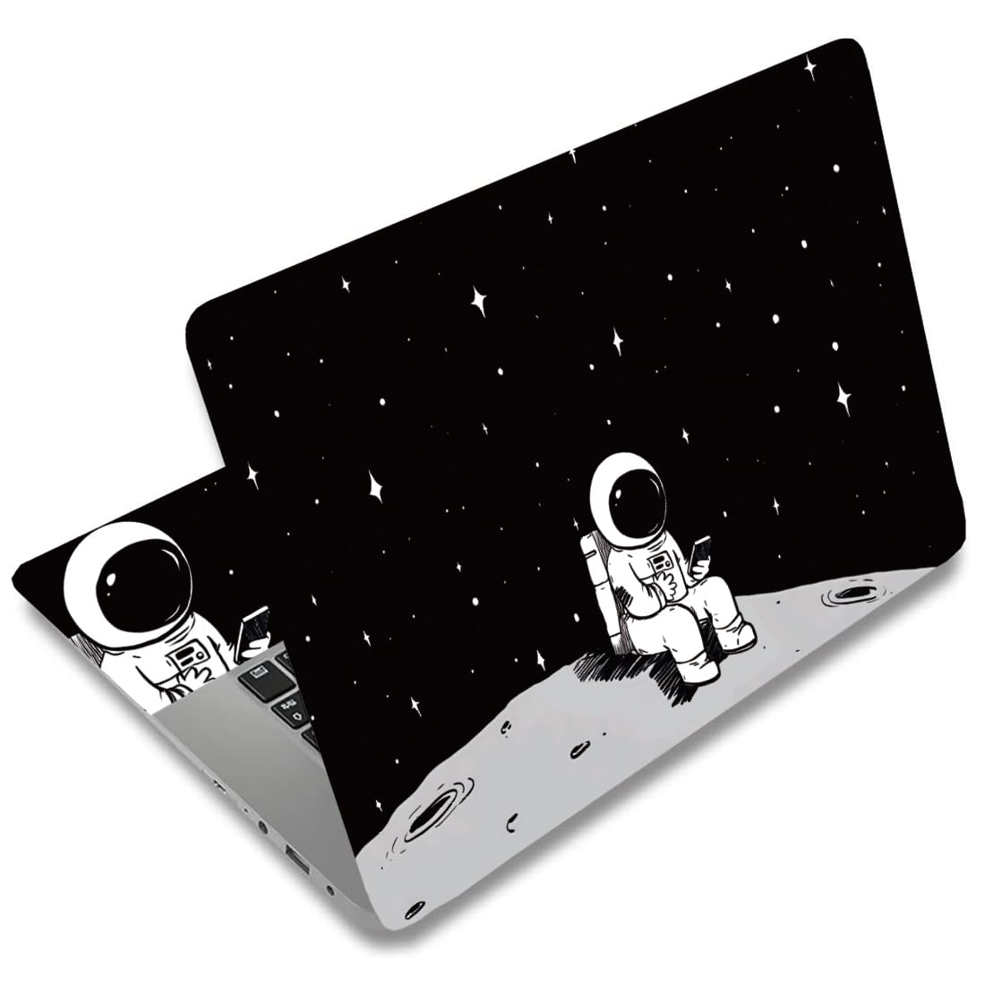 SUPERDANT Laptop Notebook Skin Sticker Cover Decal Lunar Astronaut Laptop Protector Notebook PC Computer Art Protector Universal Notebooks Art Decal Fits 12" 13" 13.3" 14" 15" 15.4" 15.6 inch