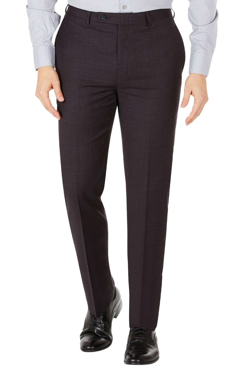 Calvin Klein Mens Jayden Wool Blend Skinny Fit Suit Pants Brown 34 32