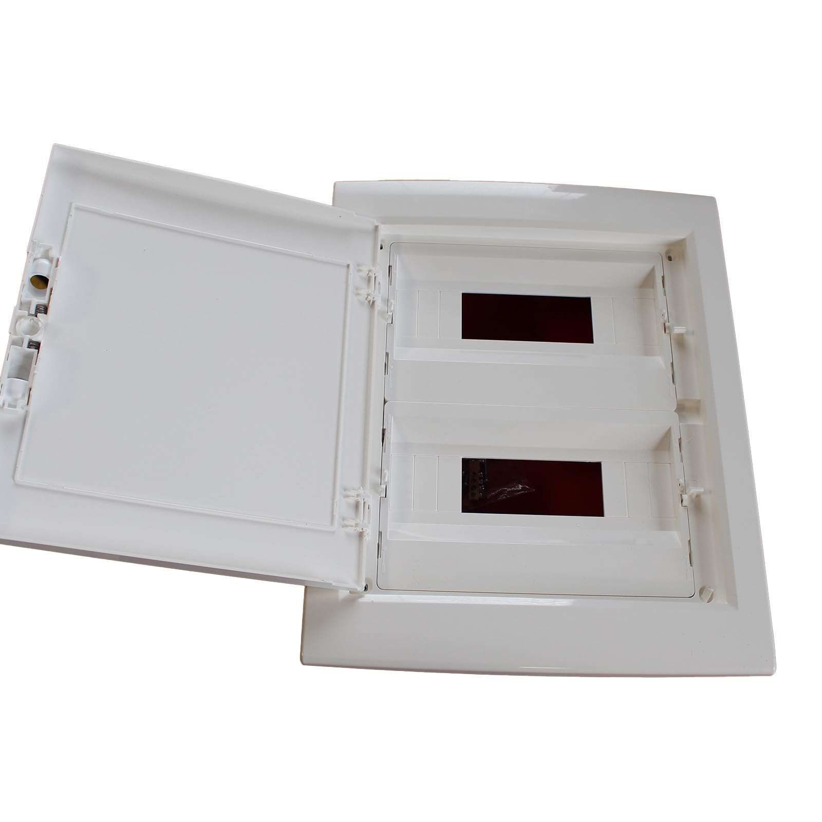 Centralino Da Incasso Da 24 Moduli, 330x420x80mm, Sportello Bianco, IP40 Da Interno, Telaio Estraibile, Ideale Per Installazioni Elettriche Domestiche e Industriali