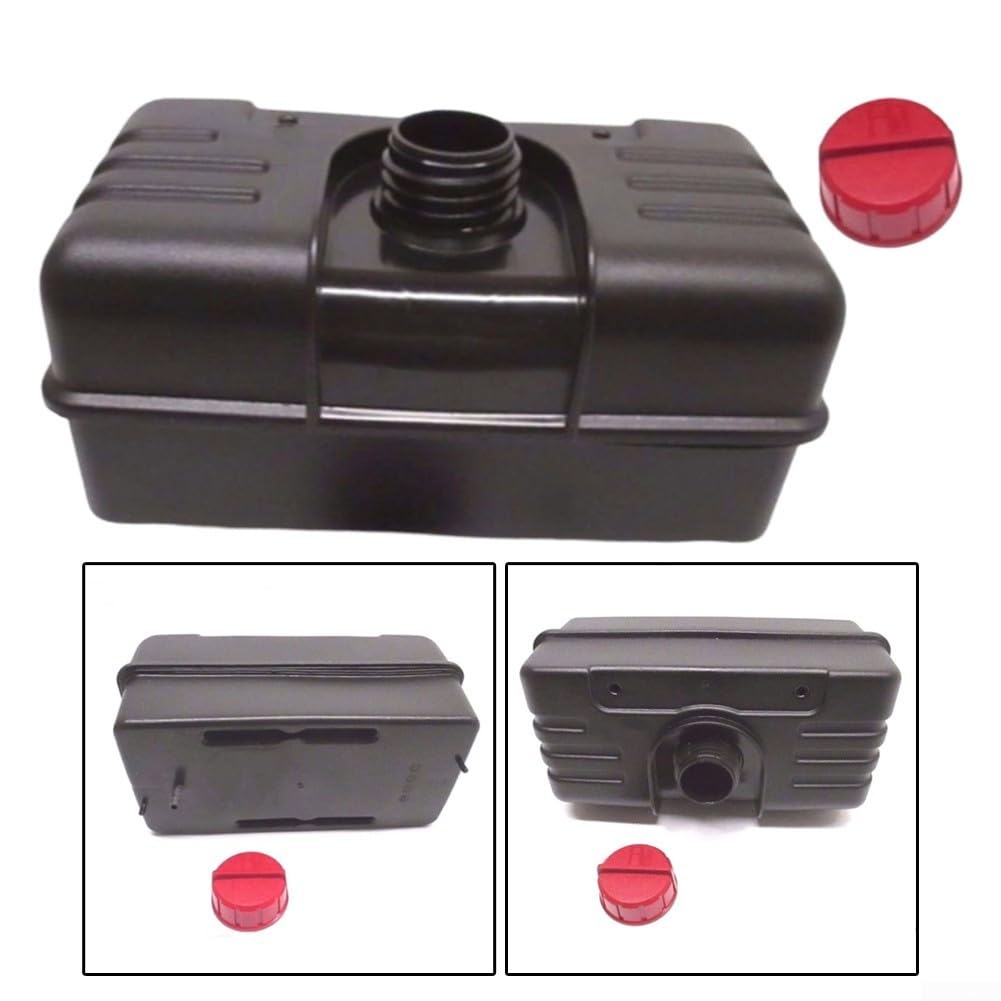 Réservoir de carburant de 3,8 L pour Tecumseh 34186A - Remplacement pour broyeur de 8,5 CV - Fraise à neige - Plastique robuste avec bouchon rouge