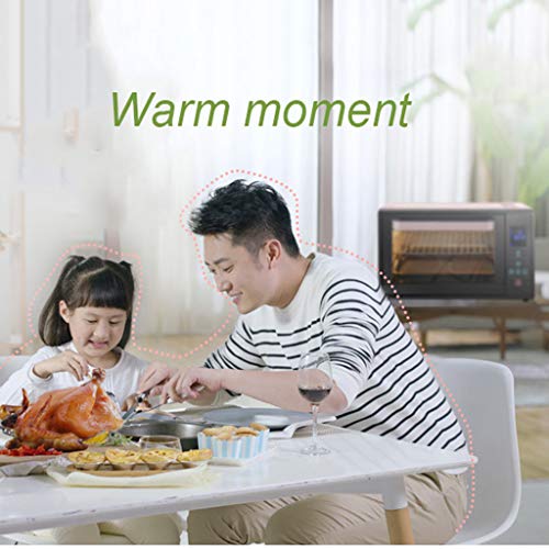 oven Forno Intelligente Completamente in Acciaio per Uso Domestico da 30 Litri, Forchetta per Barbecue Rotante A 360 ° Menu Touchscreen/Controllo Temperatura Indipendente Tubo Superiore E Inferiore - immagine 4