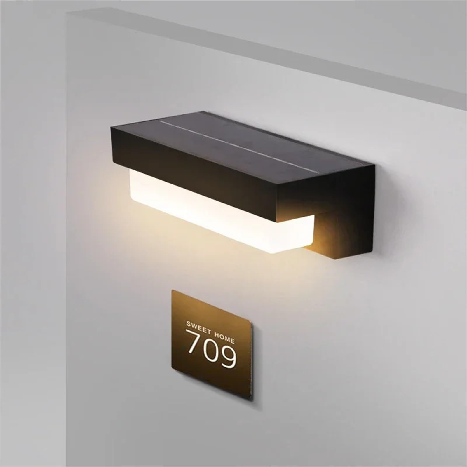 Iluminación de pared solar exterior de 17cm que soluciona zonas oscuras 7