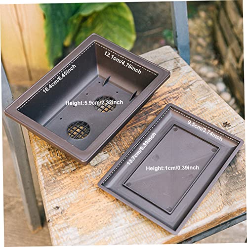 Macetas para interiores en salas de estar set rectangular para bonsái y flores de hogar 4