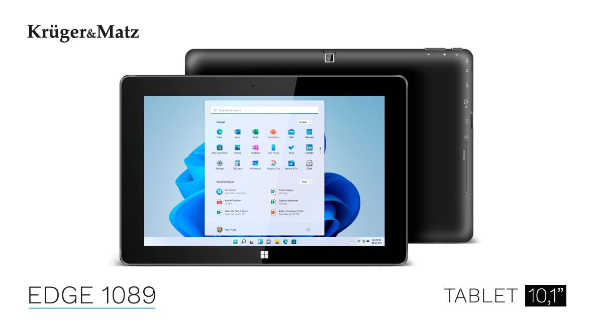 Krüger&Matz Tablet 2 in 1 EDGE 1089 Diagonale 10,1" USB 3.0 HDMI 8/256 GB Windows 11 Pro KM1089S.1