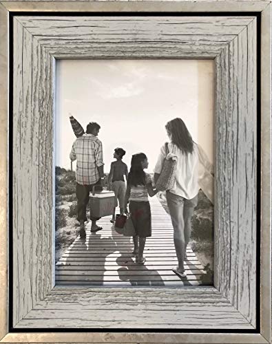 Tasse Verre 5X7 Rustic Picture Frames 3-Pack, Distressed Farmhouse-Style Table Frame, Brushed Industrial Silver Metal Frame With Wooden Insert, Ready-To-Hang Hooks. #TOP6